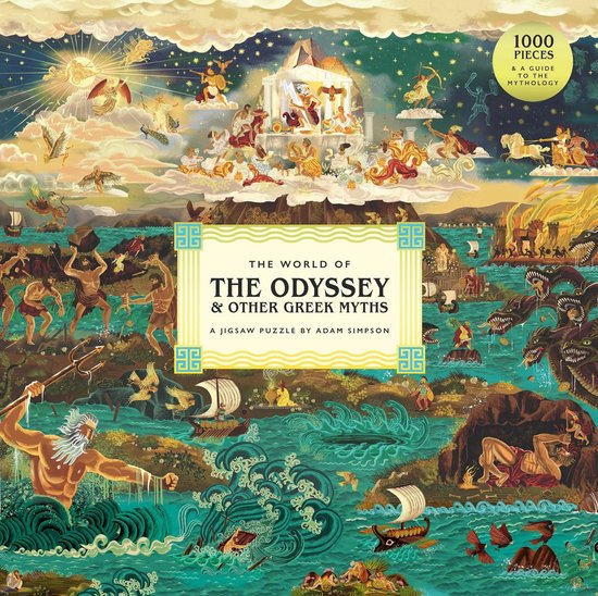 De wereld van de Odyssee & andere Griekse mythen: Een legpuzzel van 1000 stukjes door Adam Simpson.