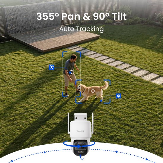 Reolink 4K Dual-lens Buitencamera - 2,4/5 GHz wifi - Automatische Zoom & Tracking - Pan & tilt - AI-video Zoeken - TrackMix Series W760 van Reolink — afbeelding 3