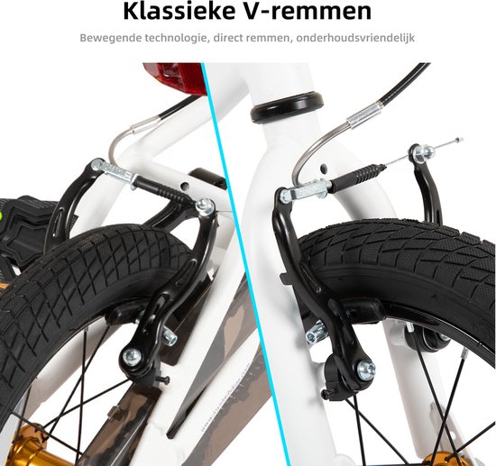 JOYSTAR Lomand Kinderfiets met Zijwieltjes - Jongens & Meisjes - 18 Inch - Geschikt voor 5 t/m 8 Jaar van JOYSTAR — afbeelding 5