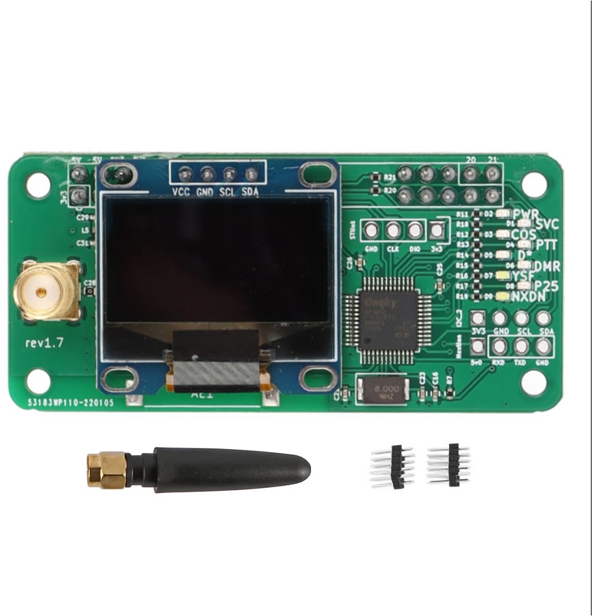 Dailygoods- Hotspot Board MMDVM Module - ARM-processor - digitale communicatiemodi - DMR/D-Star/C4FM - pinheaders - veelzijdige oplossing voor amateurradioprojecten - Radiomodule