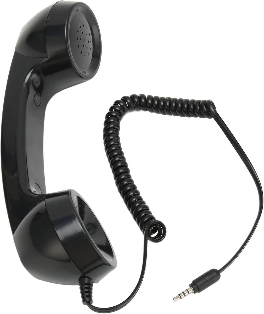 Retro Telefoonhoorn - Vervangende Ontvanger voor Smartphones en Computers met 3.5mm Jack, Draagbaar en Universeel Ontwerp voor Retro Liefhebbers