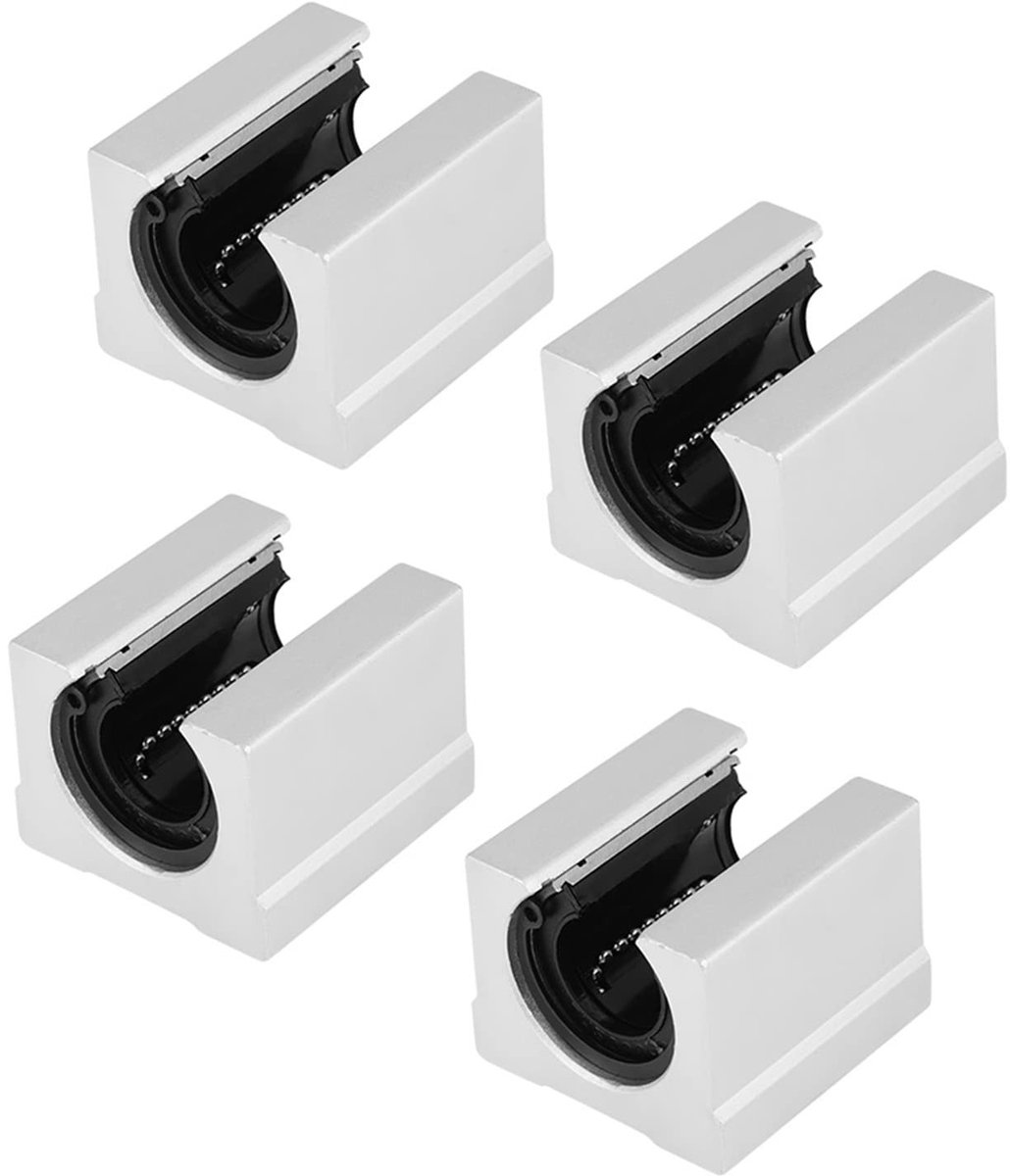 Dailygoods - Linear Lager - Aluminium motion bearings - 30mm diameter - Set van 4 stuks - Hoge kwaliteit - Geschikt voor diverse toepassingen - Zilver