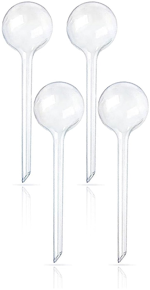 Dailygoods- Irrigatieballen Grote 27,5 x 8 cm - Waterdispenser - Automatische Zelfbewatering - Planten/Bloemen - Set van 4 Stuks - Efficiënte Irrigatie - Plantenbewateringssysteem