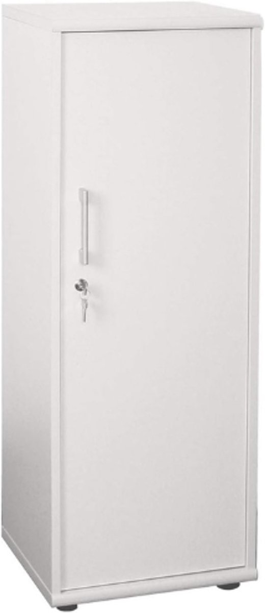 Möbelpartner Archiefkast Milo Wit Smalle Hoge Opbergkast Bureau Kast Voor Kantoor En Thuis Documentenkast Compact Design 39,3x34,5x110,9 Cm