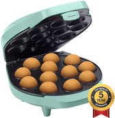 Bestron Cake pop maker - DCPM12M - 700W - 12 cake pops - Incl. 12 stokjes & vorkjes - Mint - 5 jaar garantie