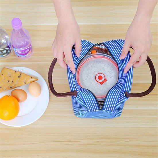 Lunch bag Insulated Dinner Lunch Bag Tote Bag Picnic Travel Breakfast Box School Kids Convenience Food Tote Bag Insulated Bag-Purple — afbeelding 4