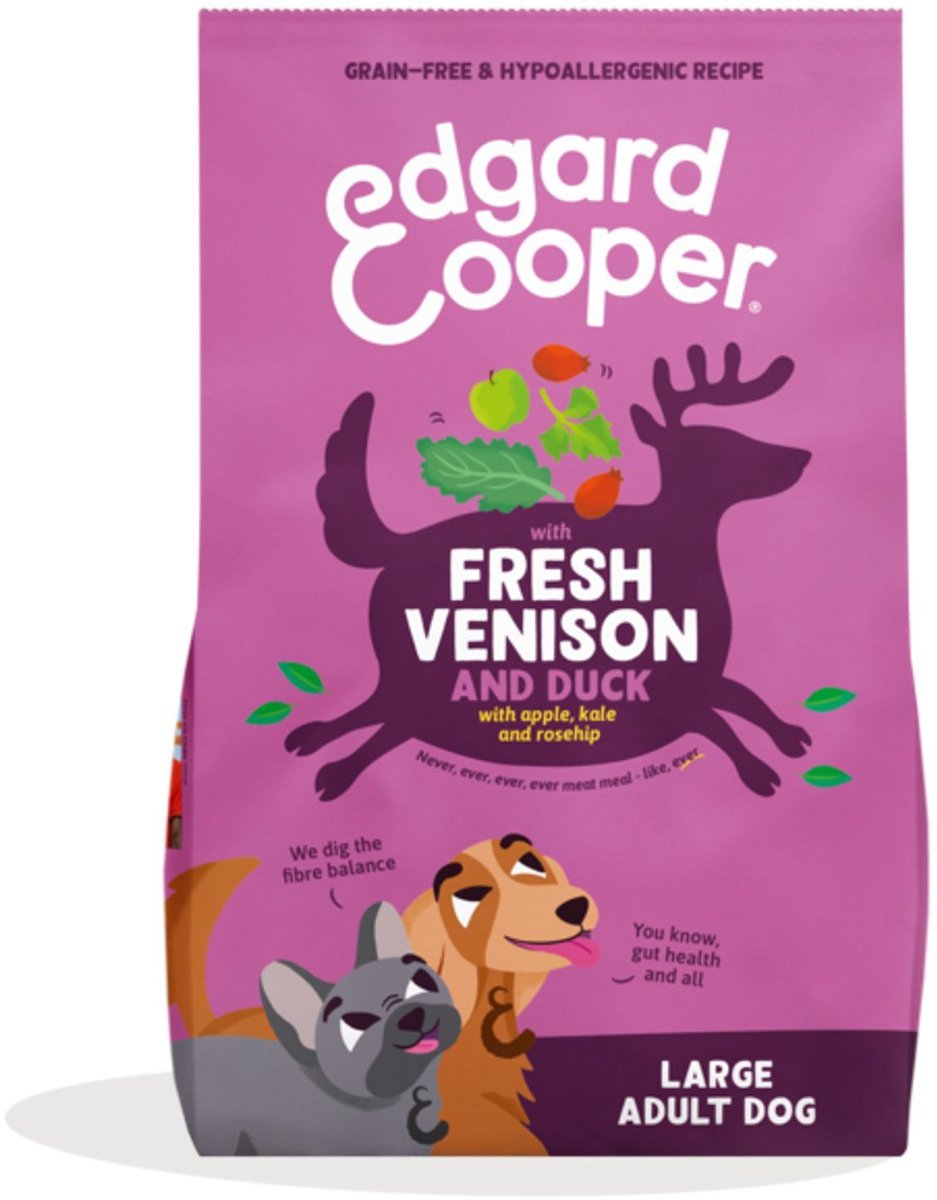 Edgard & Cooper Edgard & Cooper hond adult brok hert 12kg met extra rocco sticks