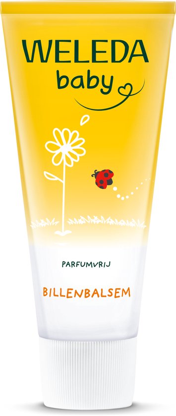 WELEDA Baby Calendula Billenbalsem Parfumvrij - Billenzalf - Helpt Geïrriteerde Babybillen Herstellen - Beschermt Tegen Luieruitslag - 100% Natuurlijke Ingrediënten - 75ml