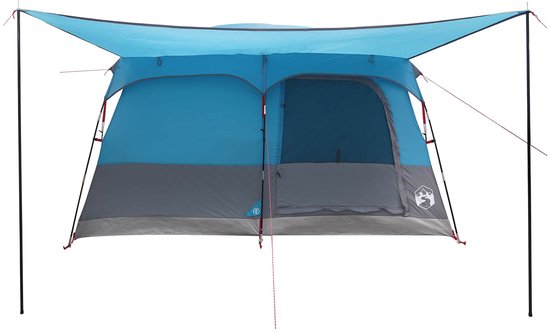 vidaXL - Familietent - 6-persoons - Blauw - Polyester van Vidaxl — afbeelding 3