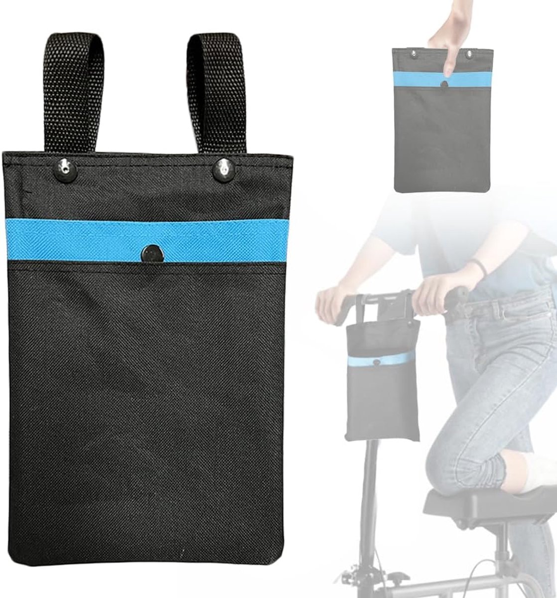 Universele Draagtas voor Kniekruk: Opbergtas voor Kniebrace Scuter, Rollator en Rolstoel