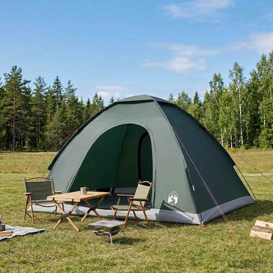 vidaXL - Kamperen - tent - 4-persoons - Leger - Groen van Vidaxl — afbeelding 2