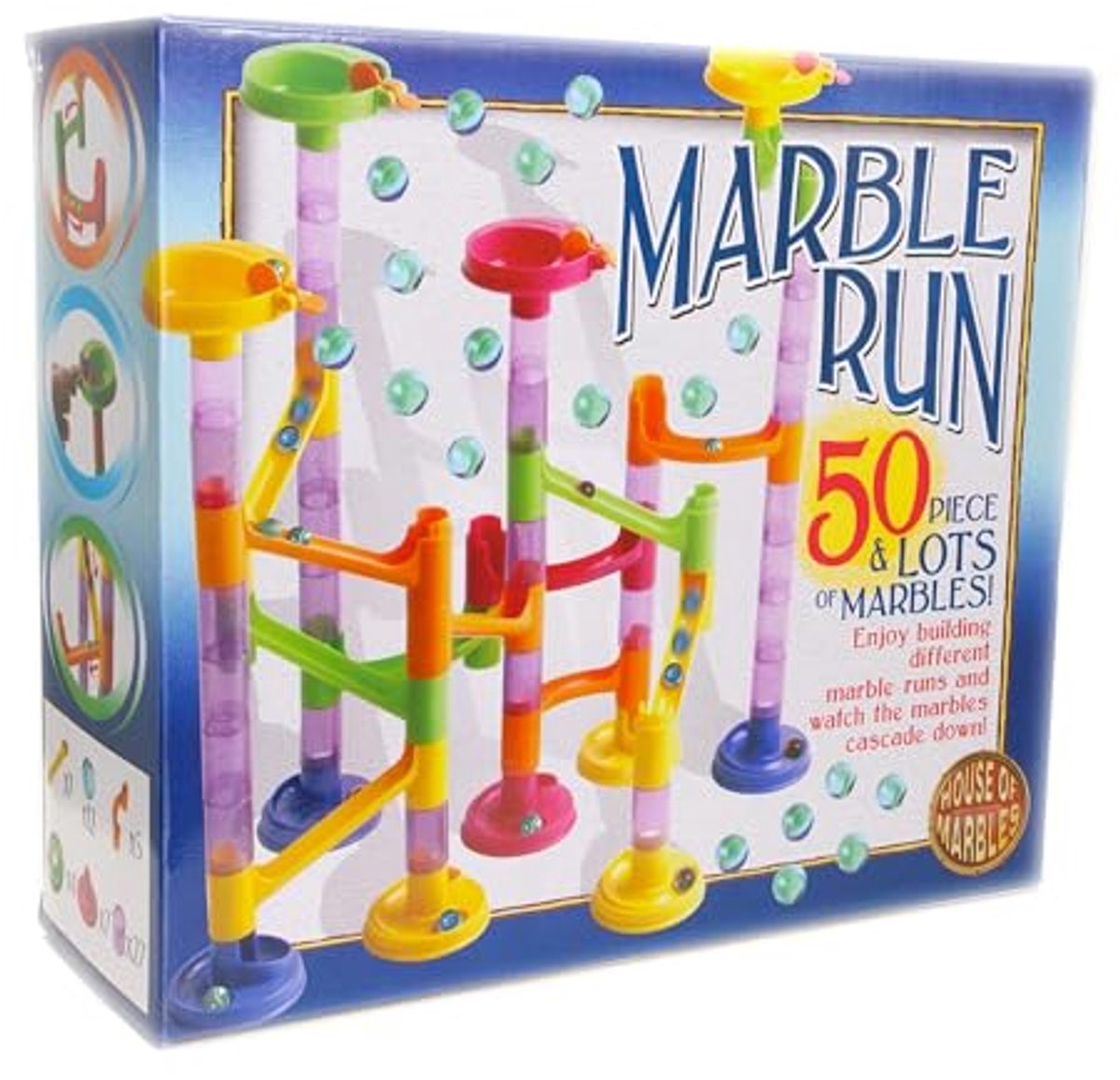 Knikkerbaan Set - Bouwspel - Creatief Spelen - 50 Delen - 30 cm - Multi-color