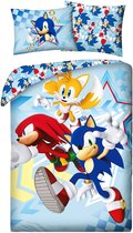 Sonic Dekbedovertrek lichtblauw 140 x 200 cm