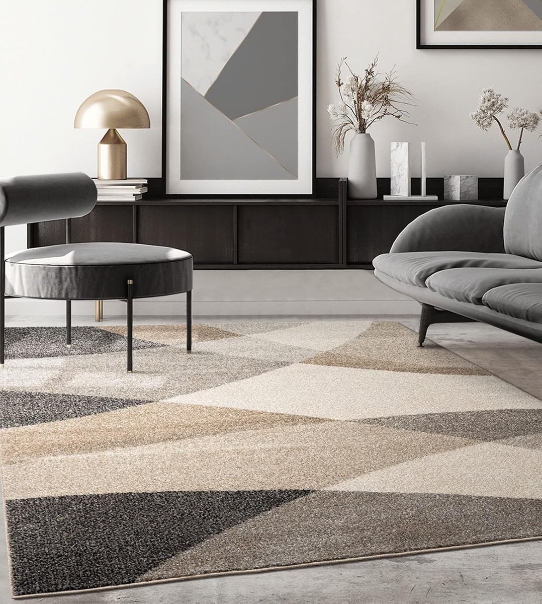 Vloerkleed - Moderne Vloerbedekking - Woonkamer Decoratie - Geometrisch golfpatroon - 200