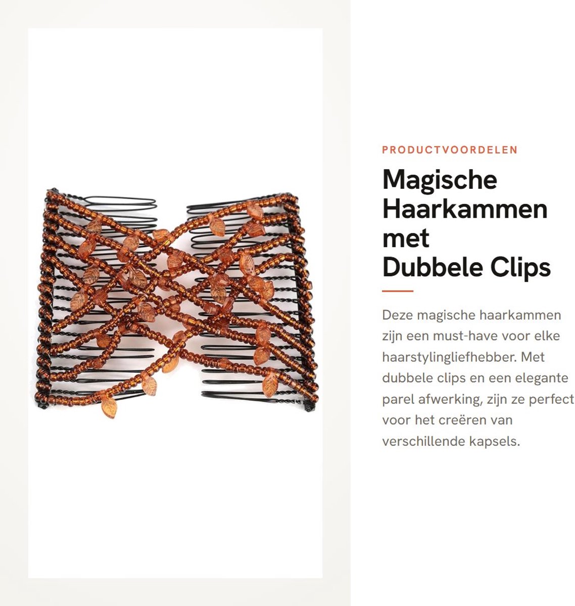 Dailygoods- Haarkam Duurzaam - Haarklem - Haarspeldjes - Magische Haarkammen - Elastische Haarspelden - DIY Haar Styling Tool - Haarspeld