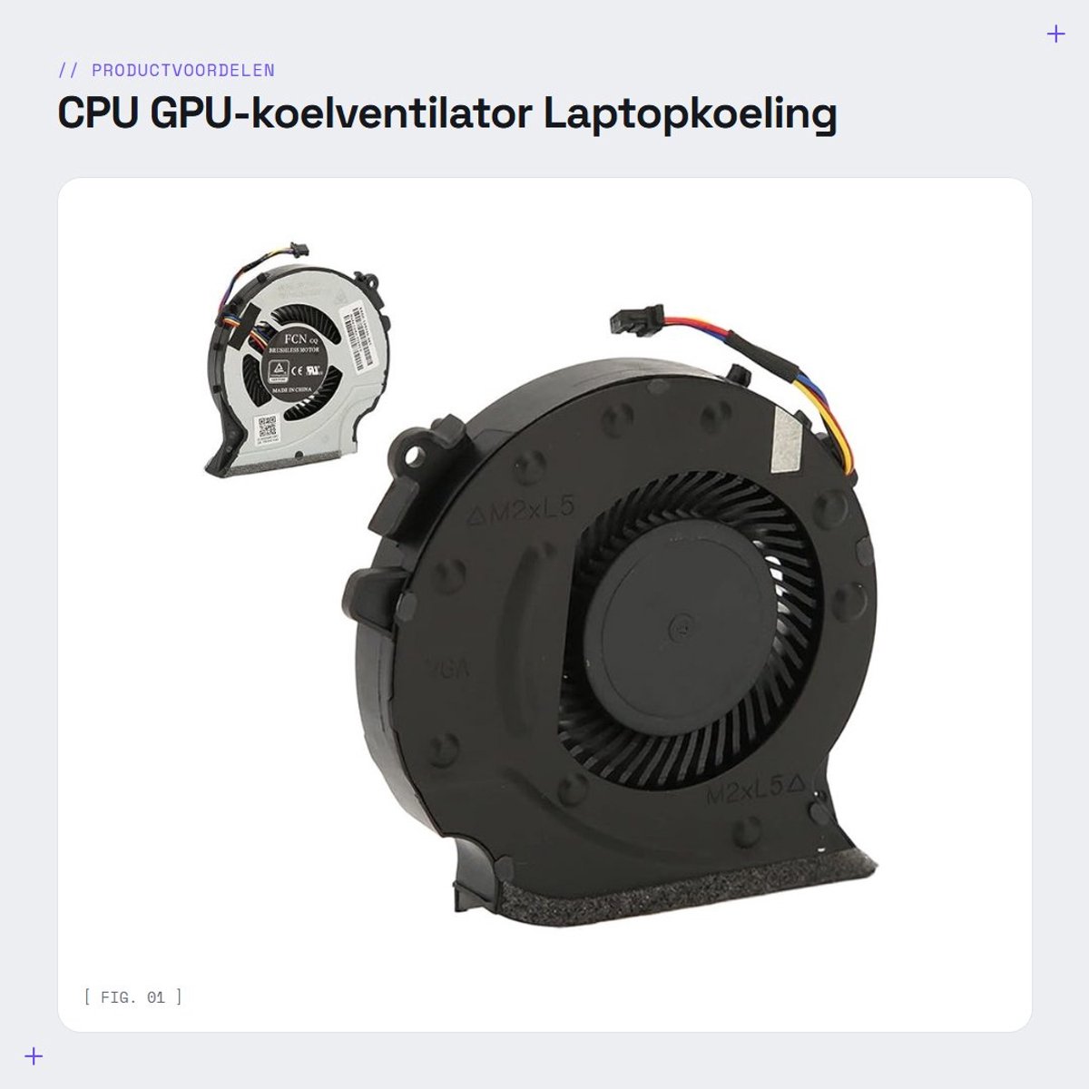 Dailygoods - CPU GPU-koelventilator - Laptopkoeling - Betrouwbaar en efficiënt - Groen - Koelventilator - Verbeter prestaties - Geschikt voor Pac Gami...