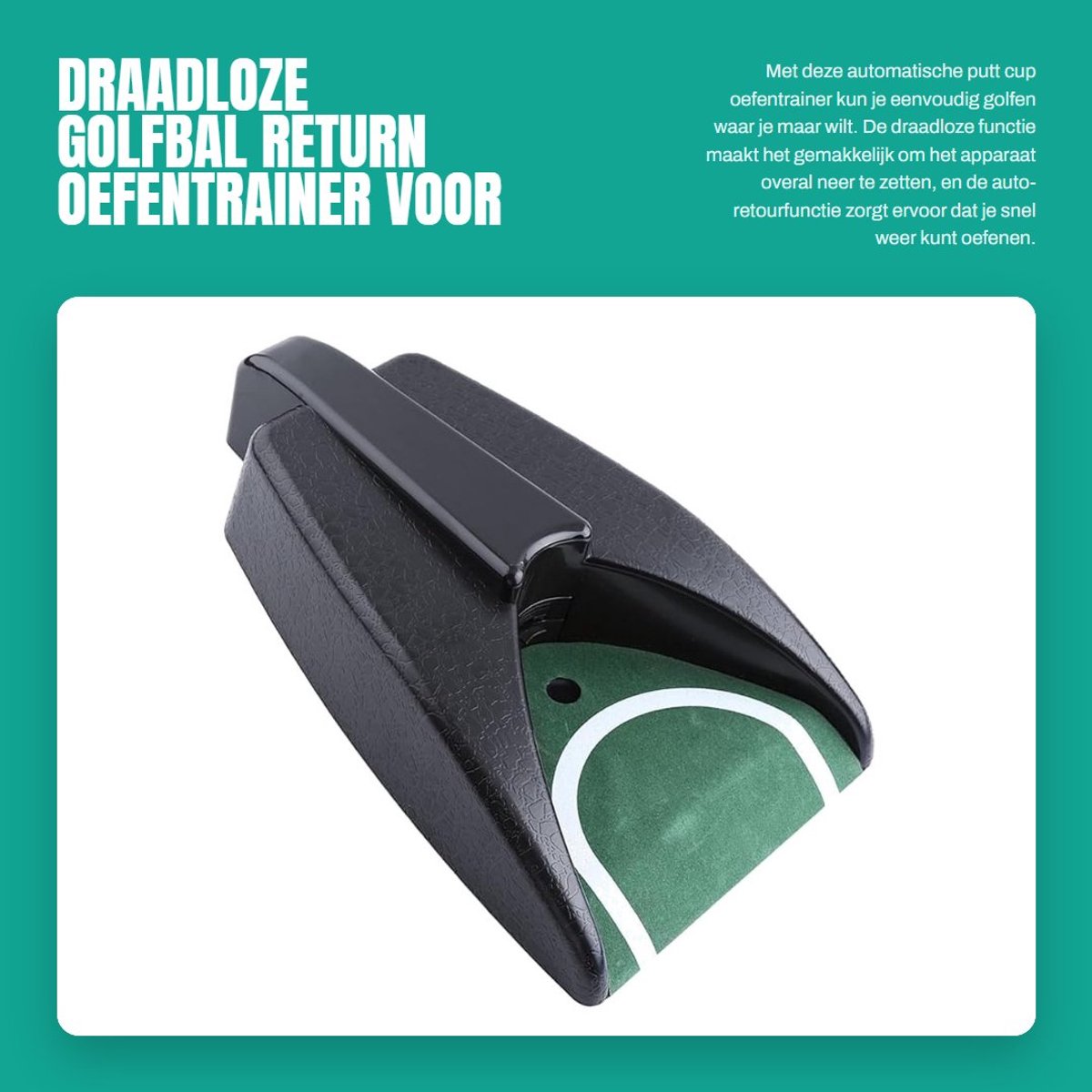 Dailygoods - Draadloze Golfbal Return Oefentrainer voor Thuis en Kantoor