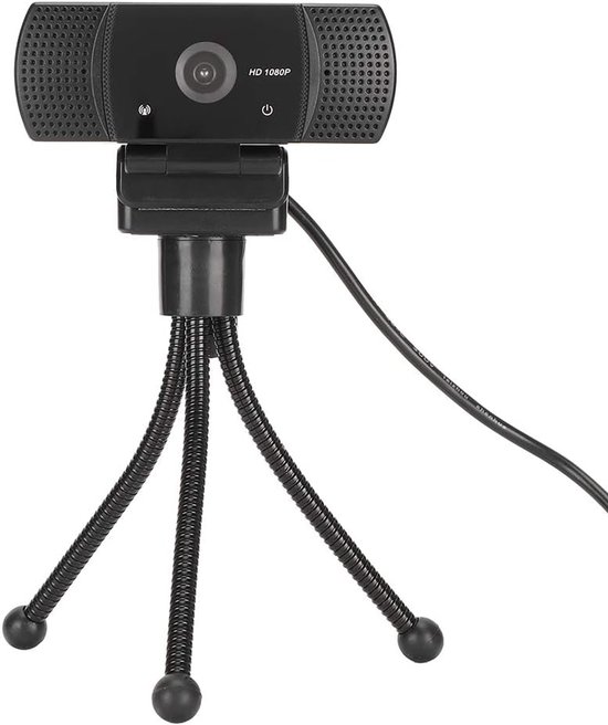 Webcam HD - Computer Camera - Video Bellen - Ingebouwde Microfoon - 1080P - Zwart