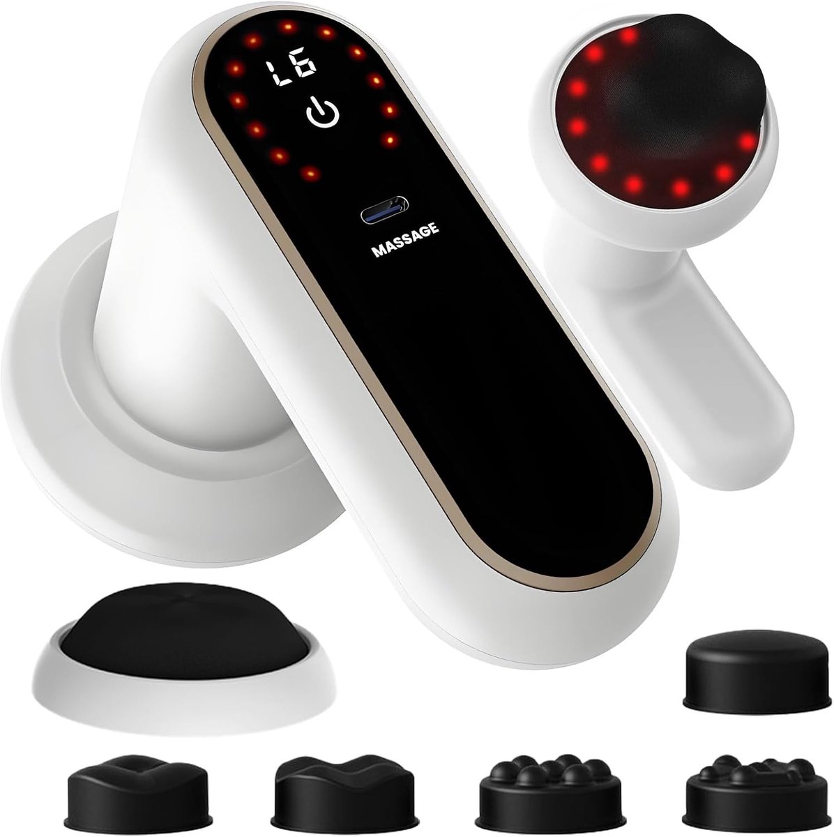 Nekmassage Apparaat - Massagetoestel - Wit - 6 Verstelbare Niveaus - 3 Werkmodi - Voor het Gehele Gezin