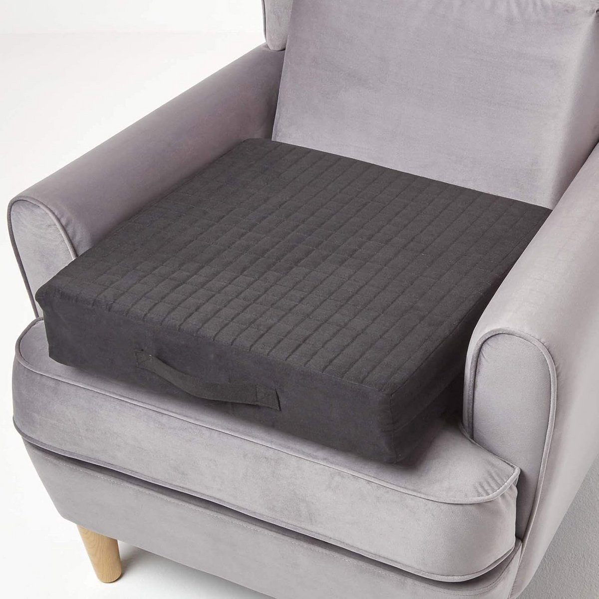 Stoelkussen - Zitverhoger - Extra comfort - Orthopedisch schuim - 50 x 50 cm - Zwart