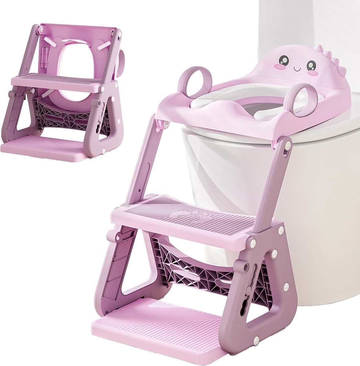 Kinder Toiletzitting - Potty Training - Zindelijkheid Leren - 3-in-1 Ontwerp - 33 x 29 x 2.51 cm - Lila
