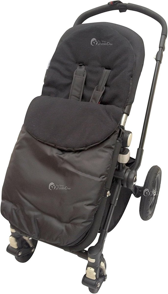 Voetenzak Kinderwagen - Baby deken - Warmte Buiten - Uitritsbaar tot stoelvoering - Universeel - Zwart