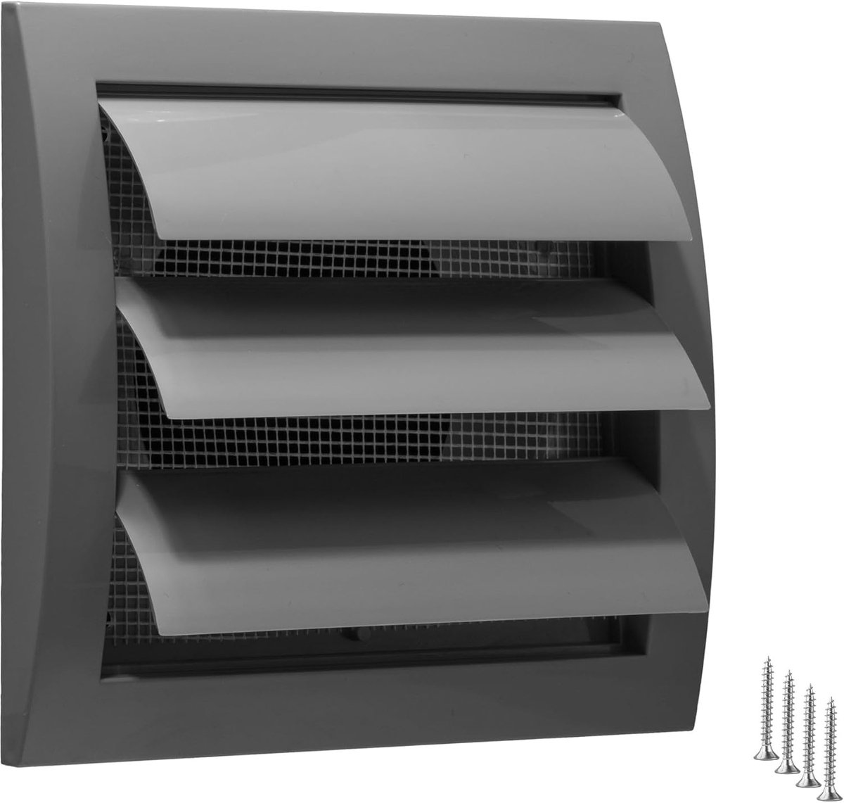 Ventilatierooster Buiten - Muurafvoer - Luchtcirculatie - Automatische Lamellen - 102 cm Diameter - Grijs