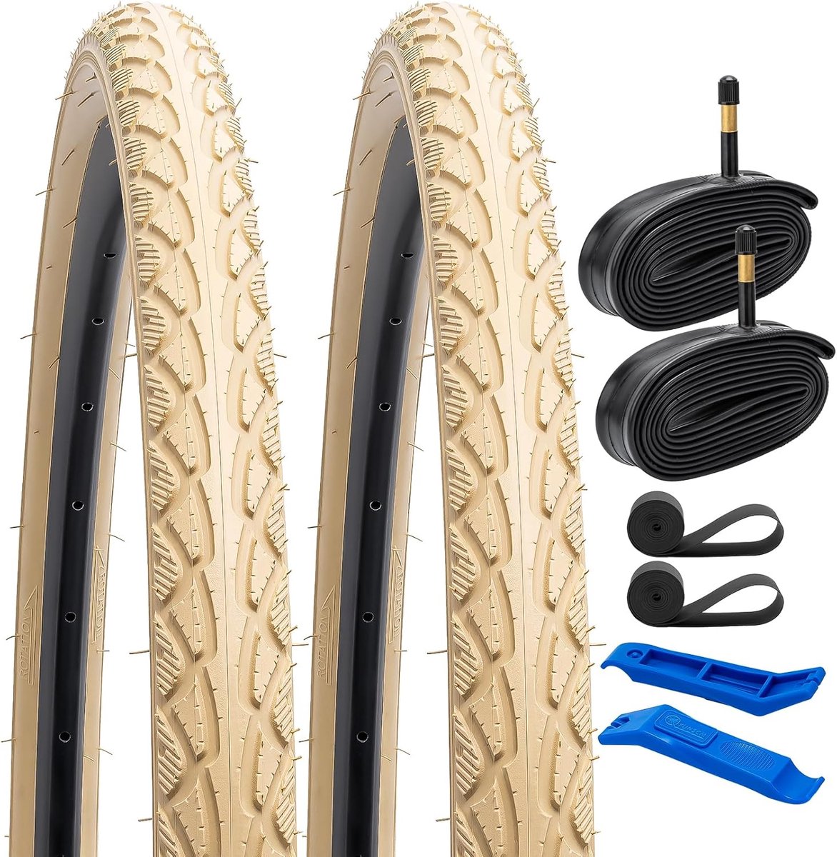 Fietsbanden en binnenbanden - Reservebanden set - Stadsfiets onderhoud - Opvouwbare draadtechnologie - 2x 700x40C - Zwart