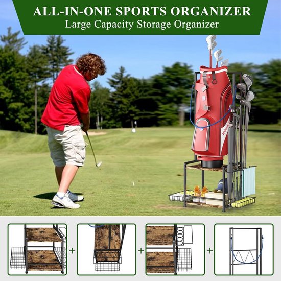 Golftas Organizer Opslagrek voor Garage en Schuur — afbeelding 3