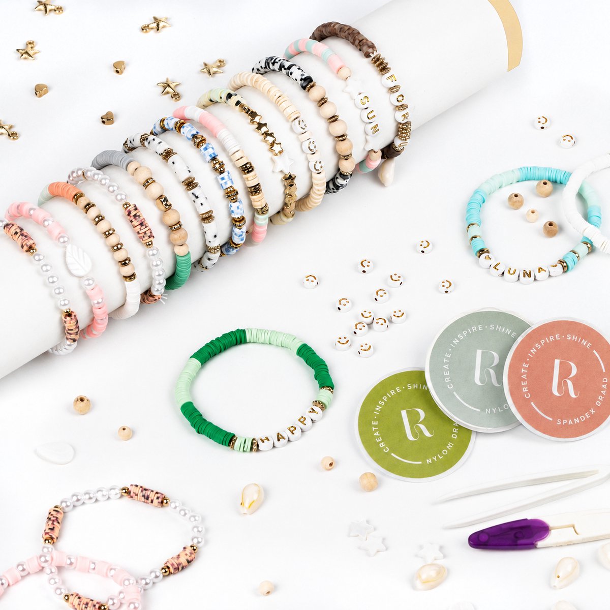 Richly XXL Luxe Katsuki Kralenset - Armbandjes maken meisjes - Sieraden Maken Volwassenen - incl. E-BOOK - Letterkralen - Kralen Ketting - Knutselen Meisjes - Kralen letters — afbeelding 9