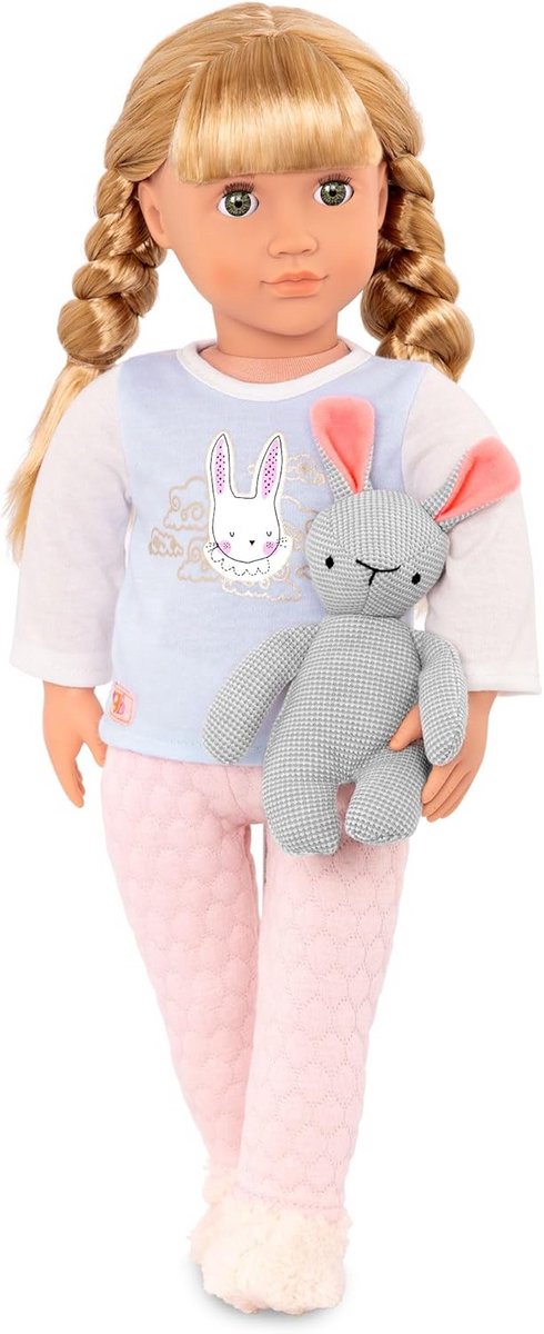 Poppenjurk met accessoires - Speelgoedpop meisje - Fantasierijk spel - Verwisselbare kleding - 46 cm - Meerkleurig