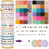 Richly XXL Creative Kralenset - Armbandjes Maken - Incl. E-BOOK - Sieraden Maken voor Meisjes & Dames - Letterkralen, Smiley Kralen & Parels - Knutselen Meisjes