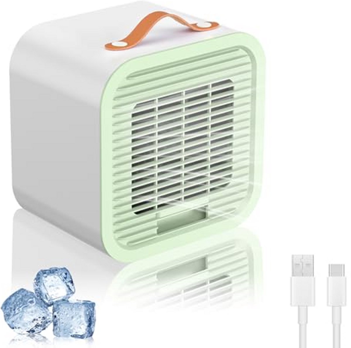 Mobiele Airco - Persoonlijke Koeler - Persoonlijke Verkoeling - USB Aangedreven - 10 x 6 x 8 cm - Groen