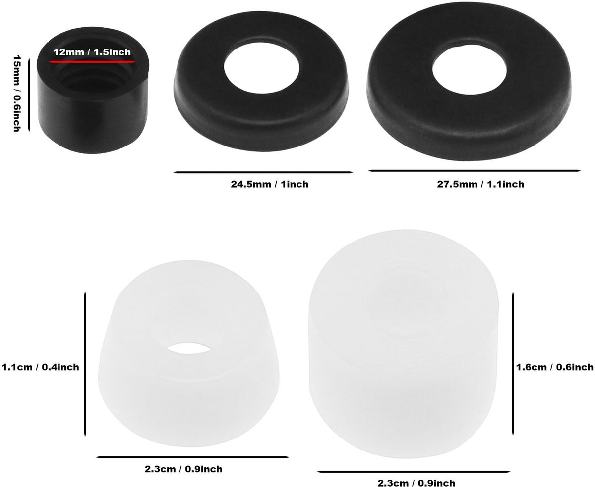 Dailygoods- Bushings Set van 6 - Schokbestendige Bussen - Skateboard/Longboard - Hoogwaardig PU - Lichtgewicht/Duurzaam - 10 Stuks per Pakket - Skateboard Onderdelen