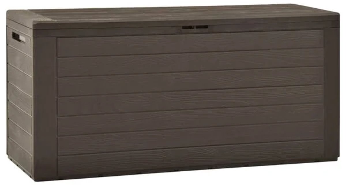 Tuinkist - Opbergbox voor buiten - Tuinbox - Opbergbox met kussen - weerbestendig - Teak