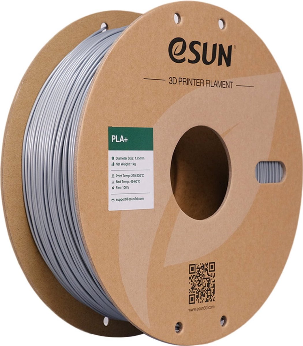eSun PLA+ Zilver / Silver 1 kg - 1.75mm - 3D printer filament