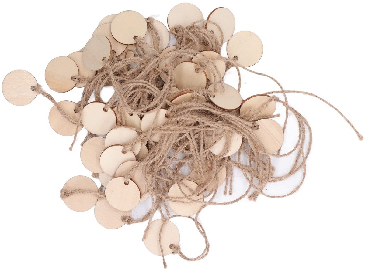 Dailygoods- Wijnflesetiketten Herbruikbaar - 50 Stuks - Houten Etiketten - Voor Wijnkelders - Proefnotities - Vintage Identificatie - Wijnetiketten