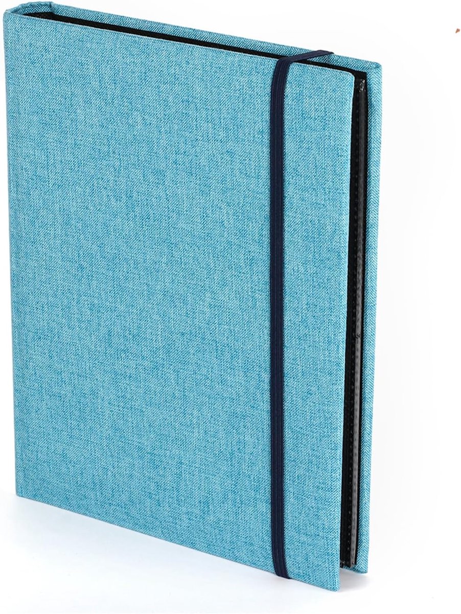 Fotoalbum Linnen - Herinneringen Boek - Foto's Bewaren - Boekbinder Stijl - 200 Foto's - Blauw