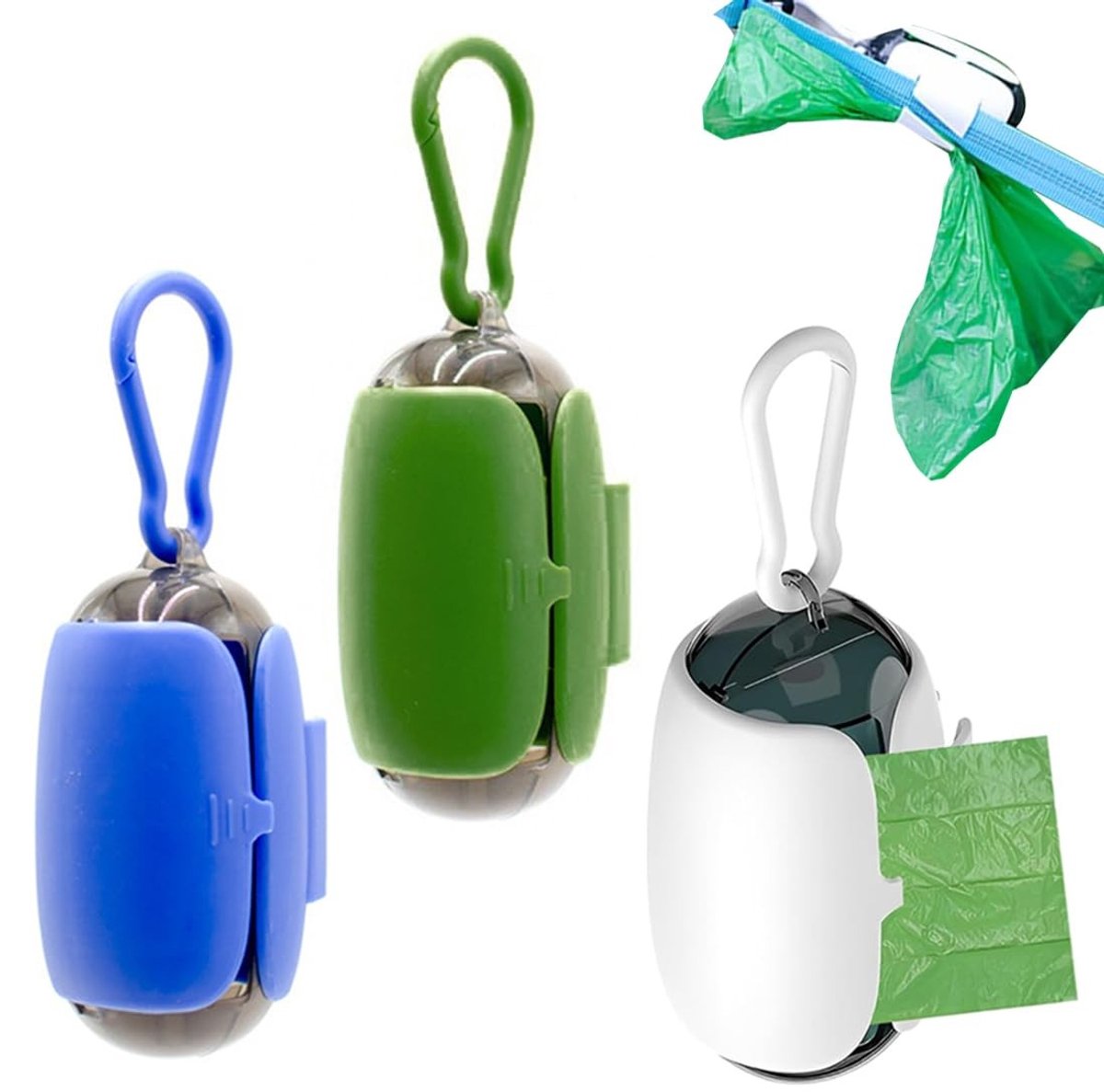 Dailygoods- Poepzak Dispenser - Duurzaam - Bevestiging aan Leash - Transparant - Geschikt voor Rolzakken - Compact formaat 5x4,5x9 cm - Hondentas