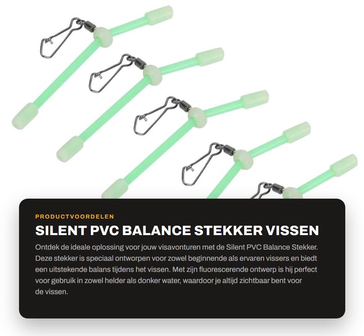 Dailygoods- Balance Stekker 5 Stuks - Fluorescerend - Hohlen Ontwerp - PVC Materiaal - Lichtgewicht - Draagbaar - Vissysteem