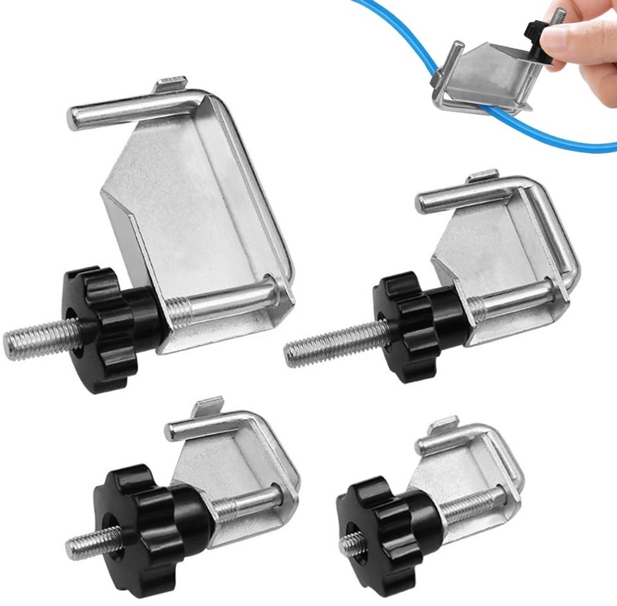 Dailygoods- Slangklemmen Set - 4 Stuks - RVS Slangklemmen - Brandstofslang Klemmen - Water Slang Klemmen - Onderdrukslang Klemmen - Onmisbaar Gereedschap - Slangenklem