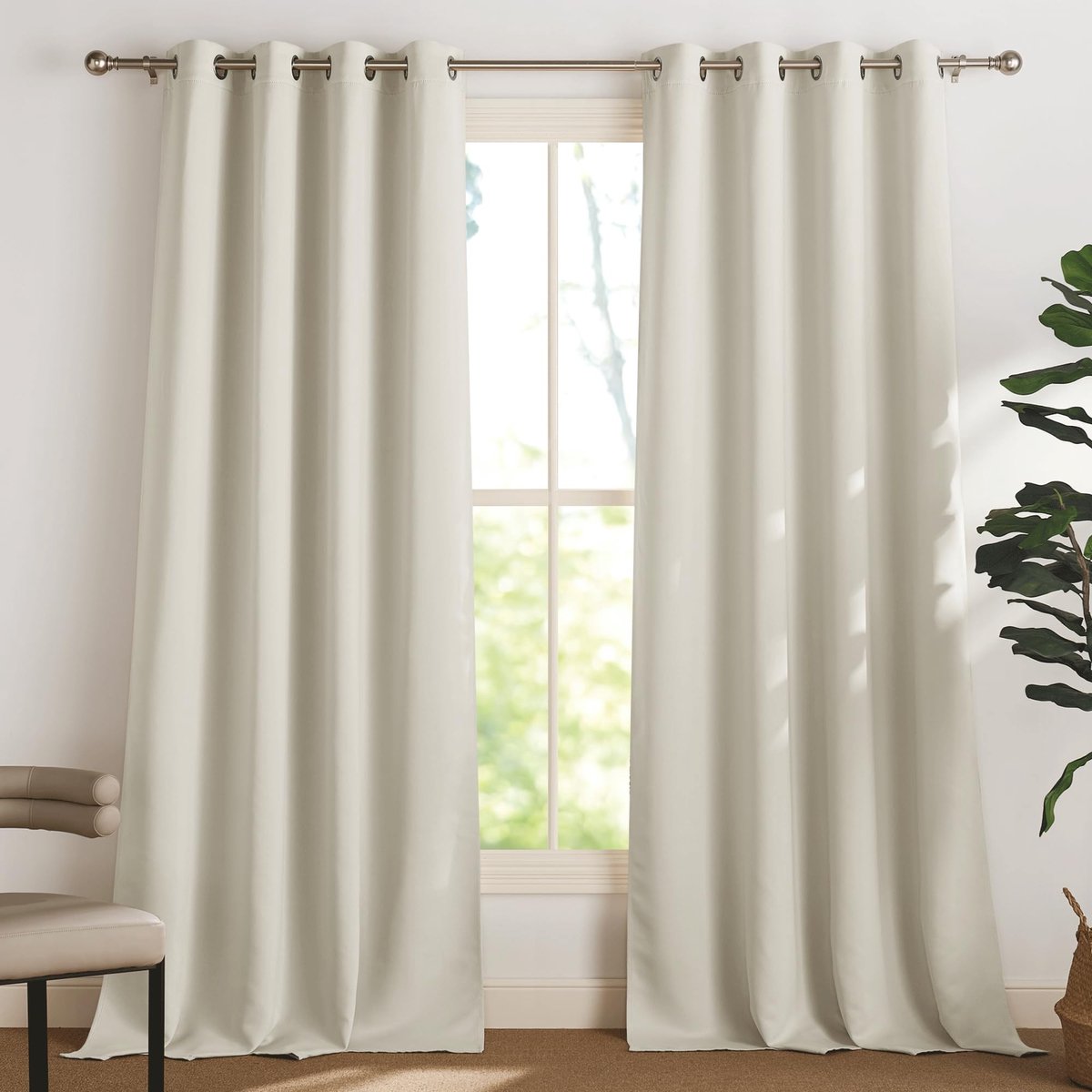 Dailygoods- Verduisteringsgordijnen 140B x 240H cm - 2 Panelen - Lichtwerend - Modern Design - Ringen - Warmte-isolerend - Gordijnen