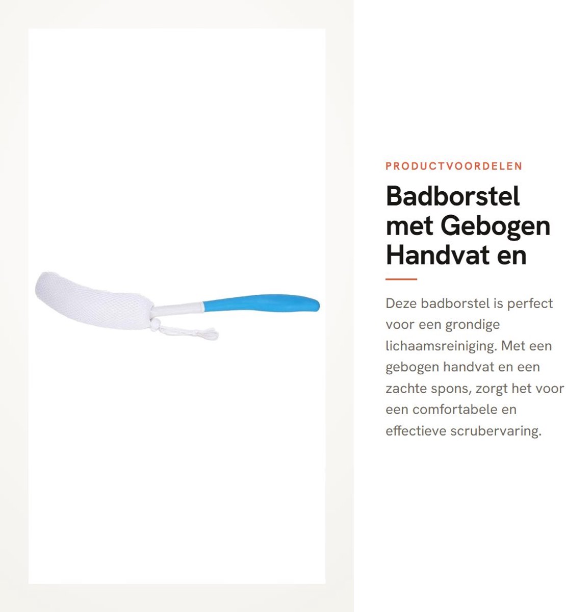 Dailygoods- Badborstel Lange Handgreep - Afneembare Borstelkop - Zachte Borstelkop - Ergonomisch Ontwerp - Lichaamsreiniging - Doucheborstel