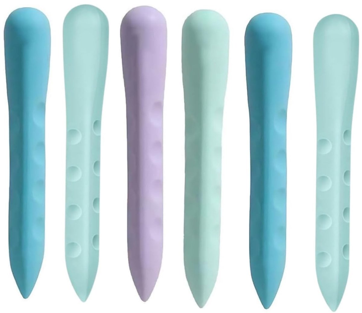 Dailygoods- Gum 6 Stuks - Driehoekige Gum - Zacht Rubber - Universele Rubber - Voor School/Schetsen - Veilig en Niet Giftig - Wiskundegum