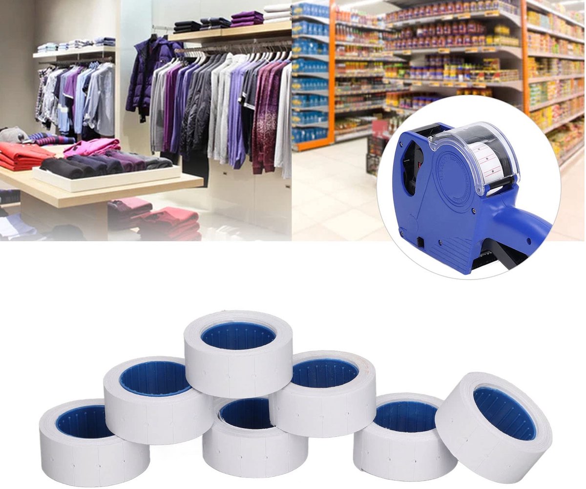 Dailygoods- Prijsstickers 15.000 stuks - Prijsetiketten 21 x 12 mm - Prijskaartjes voor prijspistolen - 3 buisjes - 10 rollen per buisje - Opvallende kleuren - Etiketten