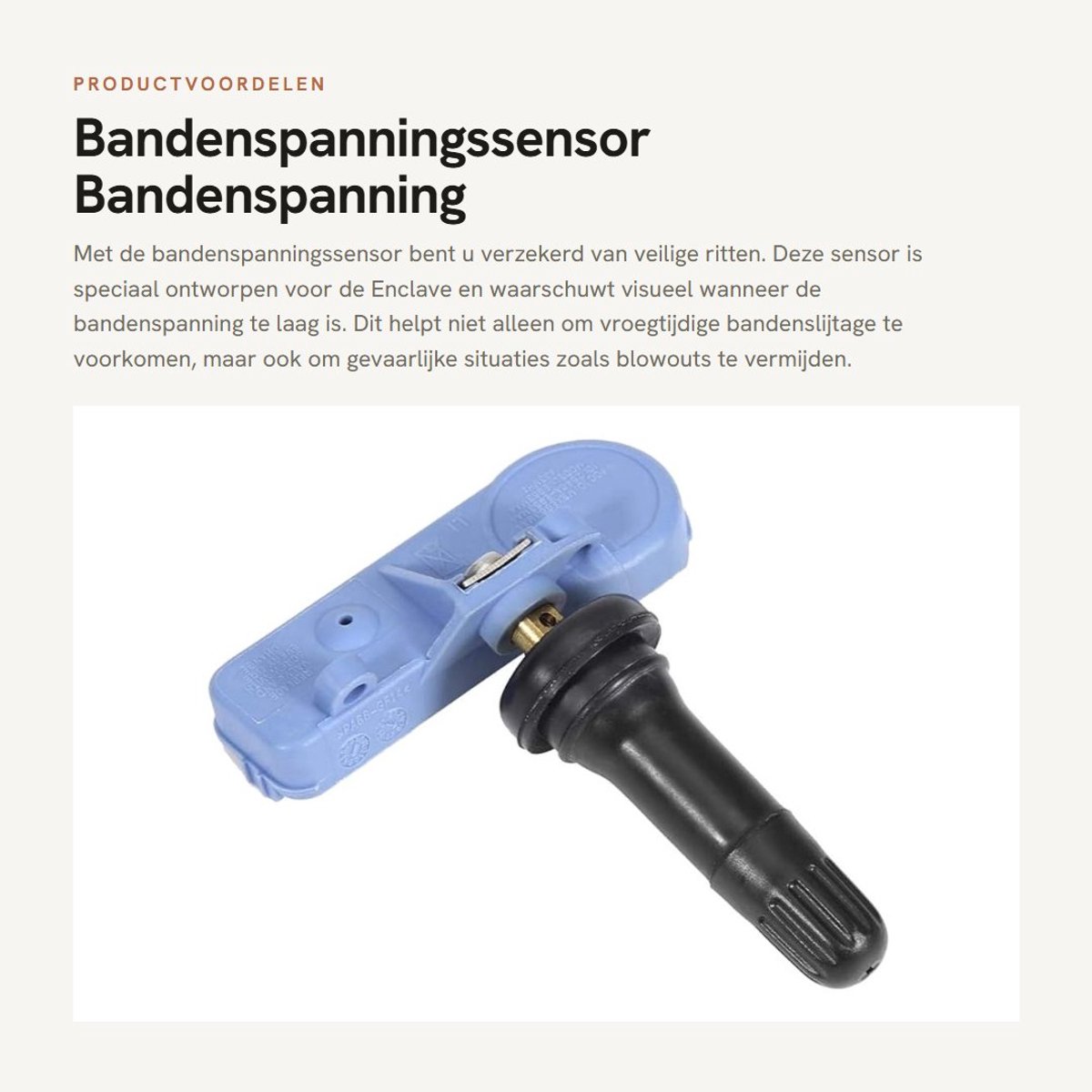 Dailygoods- Bandenspanningssensor - Geschikt voor Enclave 2013 - Bandendrukbewakingssensoren - Eenvoudige installatie - Betrouwbaar en duurzaam - Voorkomt vroegtijdige slijtage - Bandendruksensor
