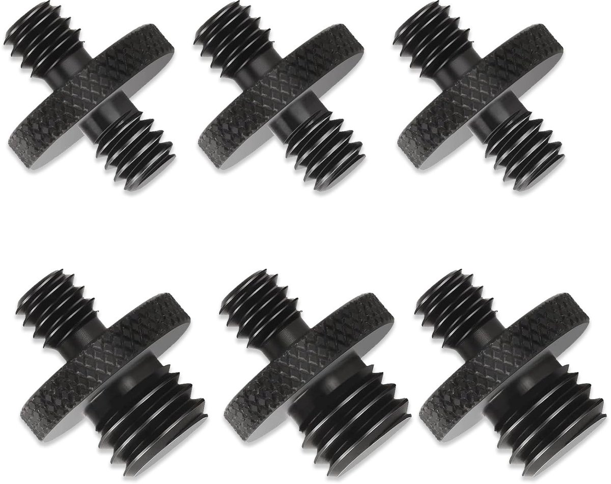 Dailygoods - 1/4 inch buitendraad - Schroefadapter - Aluminiumlegering - Zwart - Statiefaccessoire - Geschikt voor camerakooi en monopod