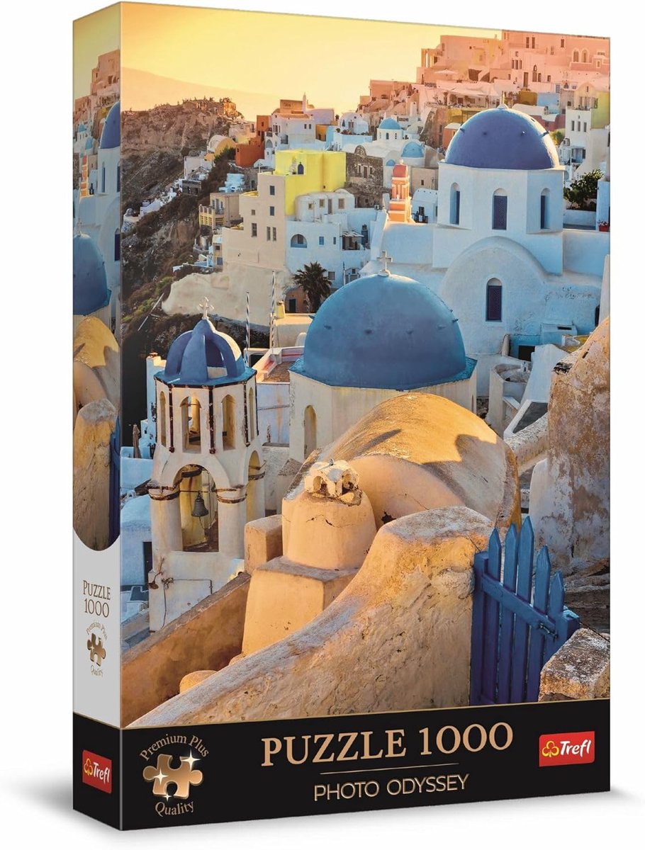 Puzzel Foto Odyssey - Fotopuzzel Santorini - Ontspanning thuis - Unieke fotografische serie - 1000 stukjes - Multicolour
