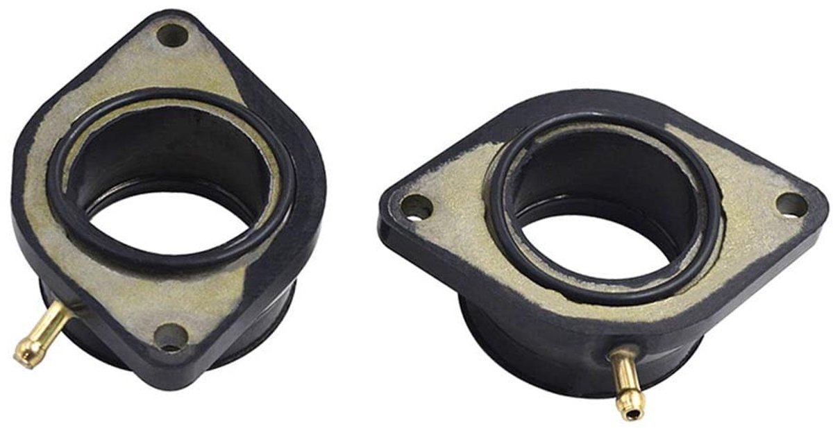 Dailygoods- Inlaatspruitstuk Nieuw - Carburateur Laarzen - Geschikt voor Ya-maha V-Star 1100 - Set van 2 - MPN 5EL-13596-00-00/5EL-13586-00-00 - Verbindt carburateur en motor