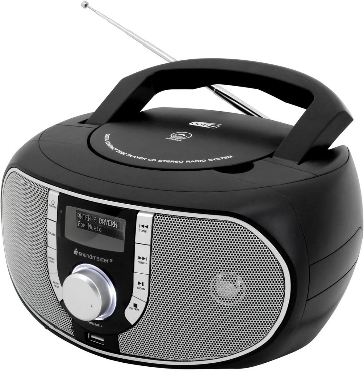 DAB+ CD Speler - Radio CD-speler - Muziek Luisteren - Resume Functie - 24.5 cm - Zwart